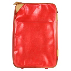 Louis Vuitton Red Vernis Monogram Pegase 55 Rolling Luggage Trolley Suitcase 101