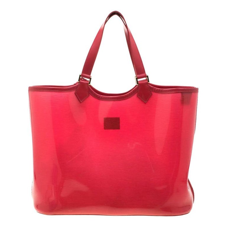 Louis Vuitton Red Vinyl Plage Lagoon Bay Tote For Sale at 1stDibs
