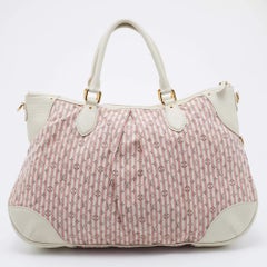 Louis Vuitton Red/White Mini Lin Canvas Croisette Marina GM Bag