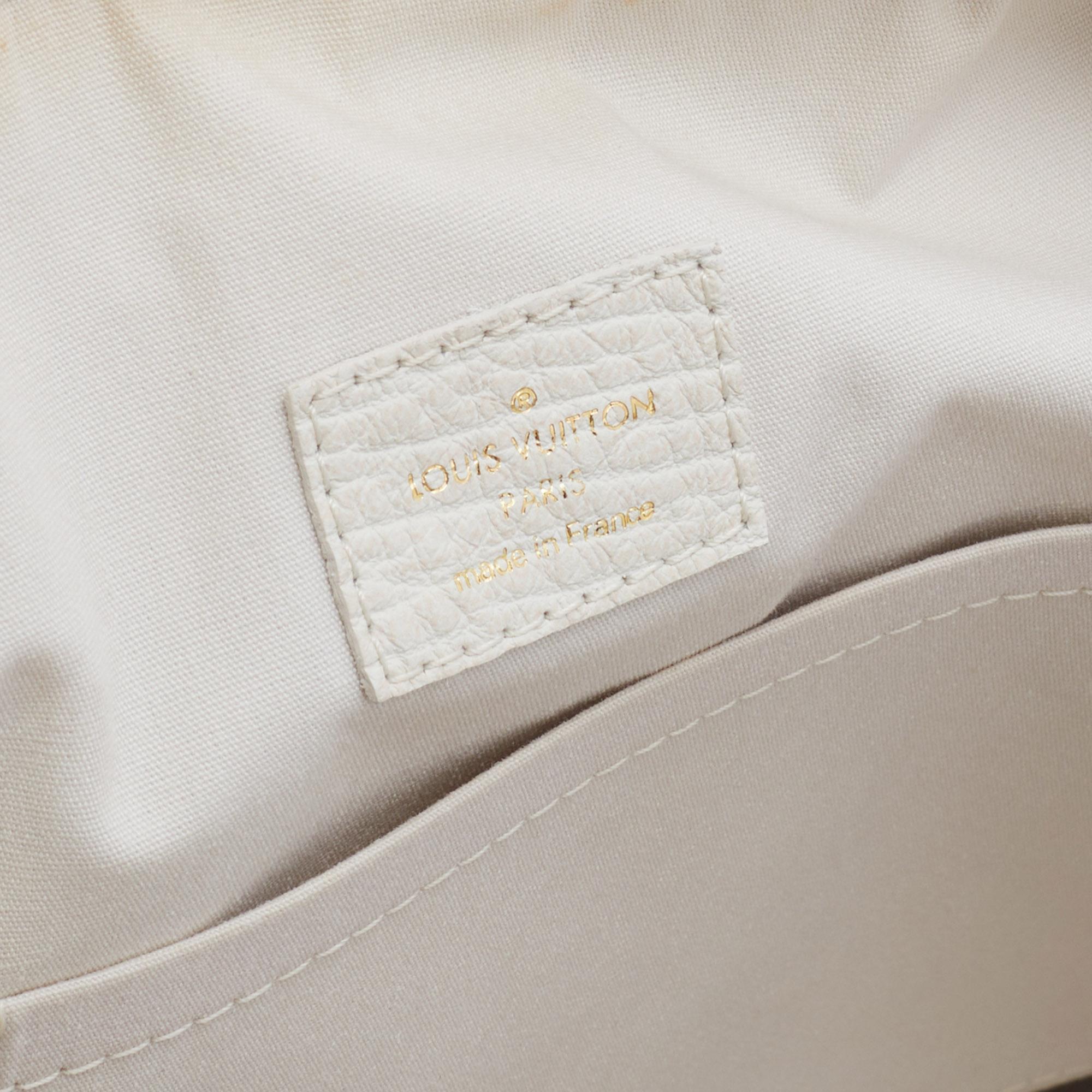 Louis Vuitton Red/White Mini Lin Canvas Croisette Marina GM Bag 2