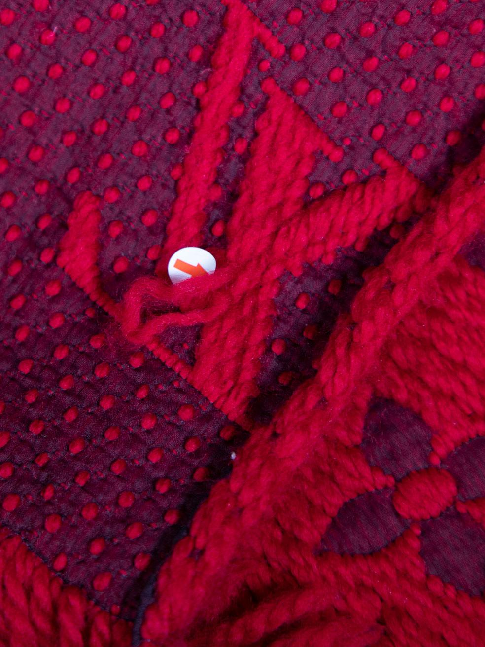 De las mujeres Bufanda Louis Vuitton Logomanía de Lana Roja en venta