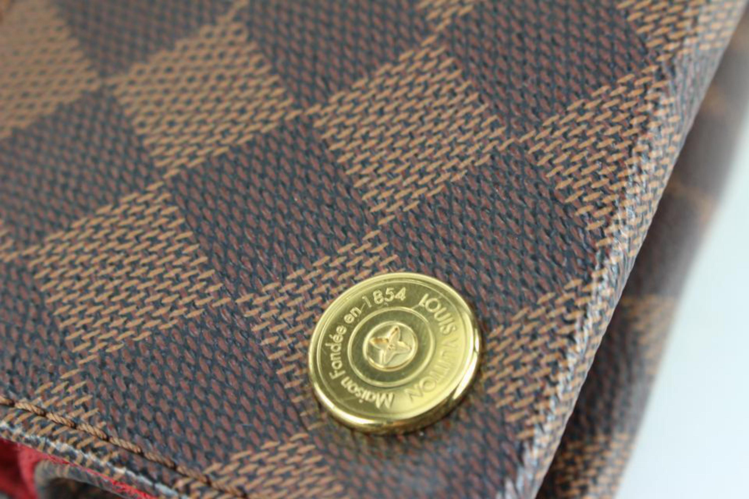 Louis Vuitton Red x Damier Ebene Caissa Hobo Bag 3L414 For Sale 5