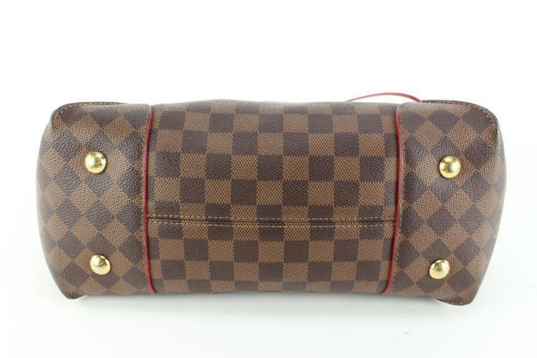 Louis Vuitton Red x Damier Ebene Caissa Hobo Bag 3L414 For Sale at 1stDibs