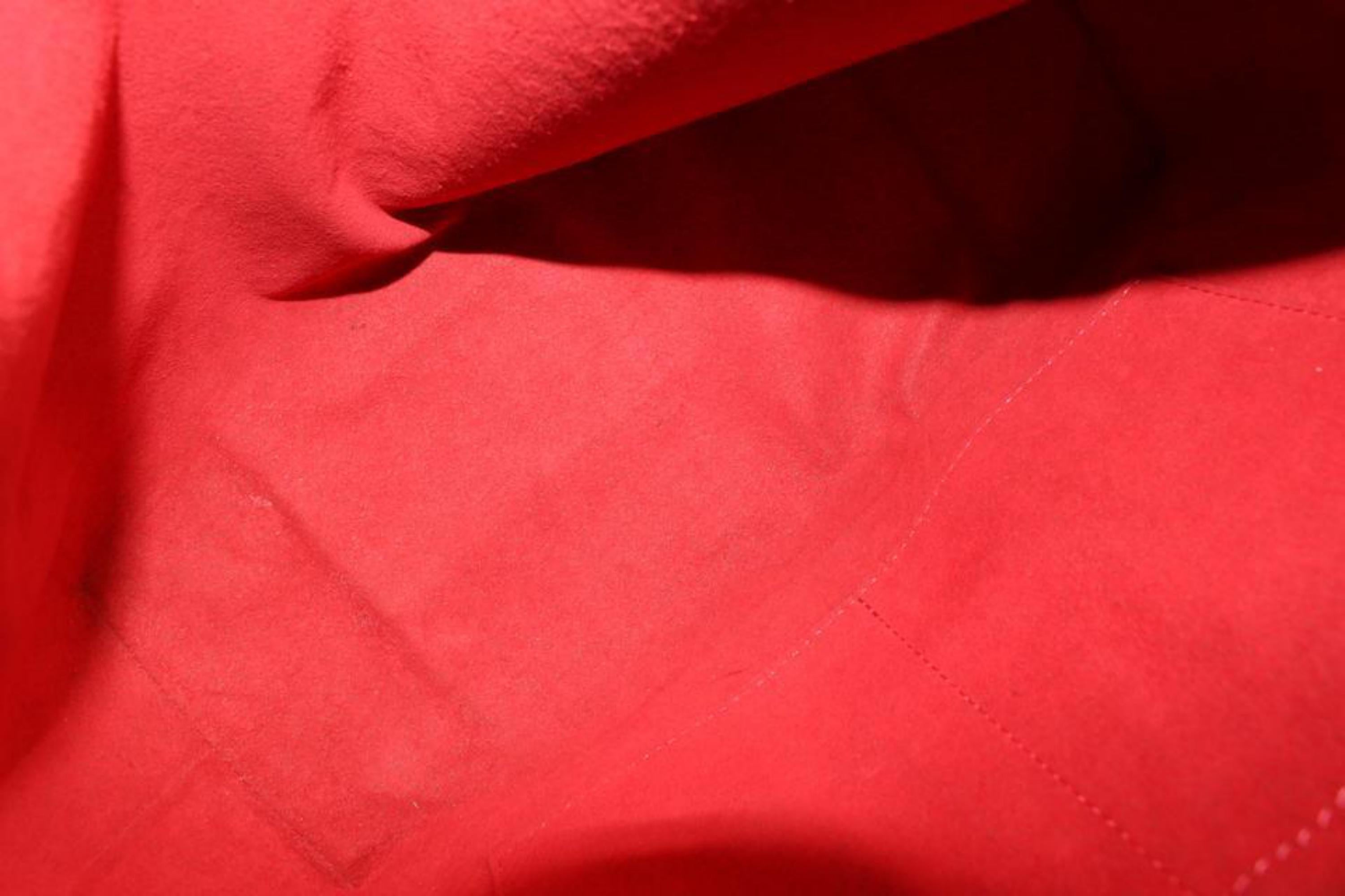 Louis Vuitton Red x Damier Ebene Caissa Hobo Bag 3L414 For Sale 1