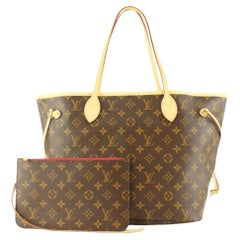 Louis Vuitton Red x Monogram Neverfull MM NM Tote with Pouch 6lk89s
