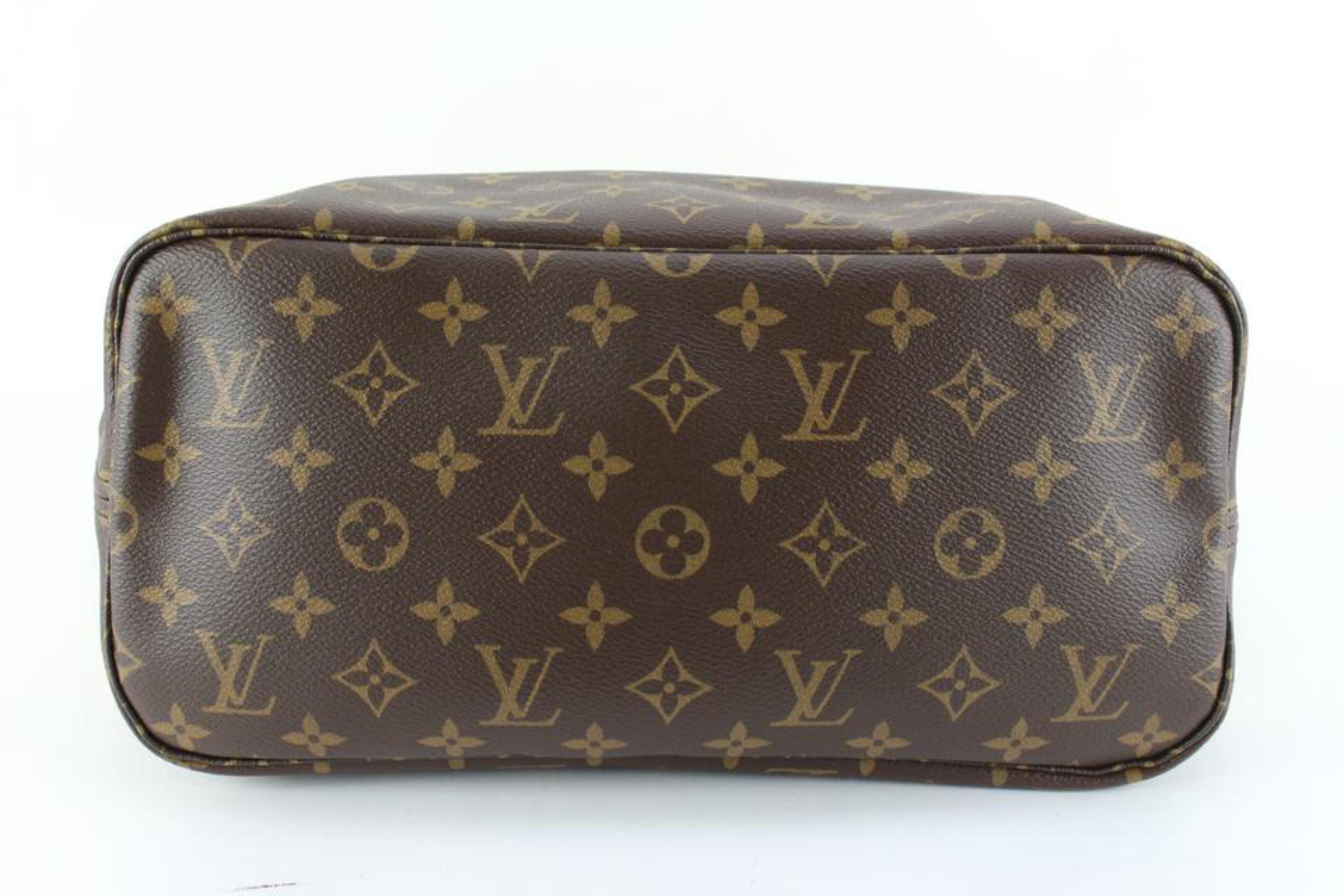 Louis Vuitton Red x Monogram NM Neverfull MM Tote Bag with Pouch 9lz810s In New Condition In Dix hills, NY