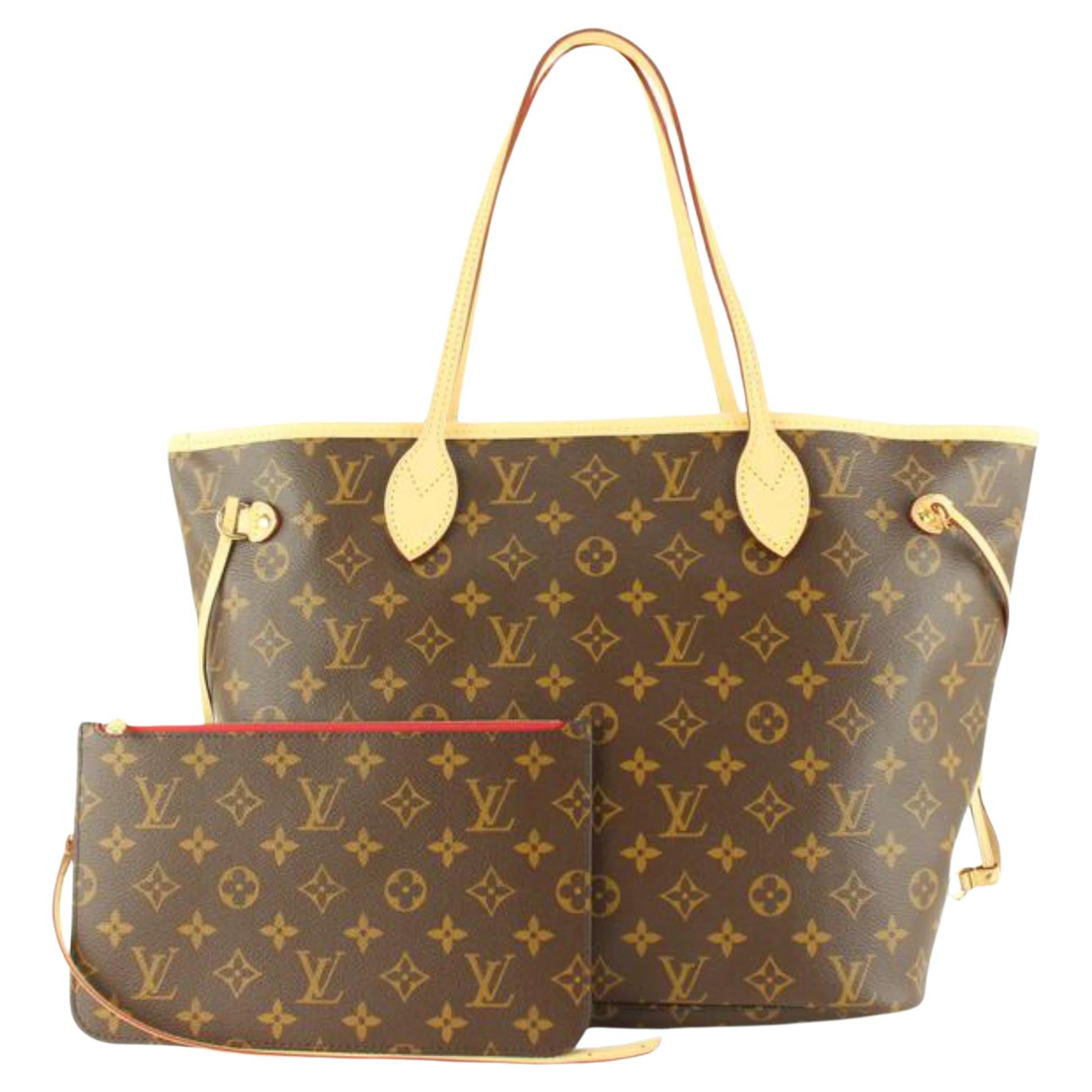 Louis Vuitton, Bags, Auth New Louis Vuitton Discontinued Monogram Pink  Neverfull Pm With Wallet