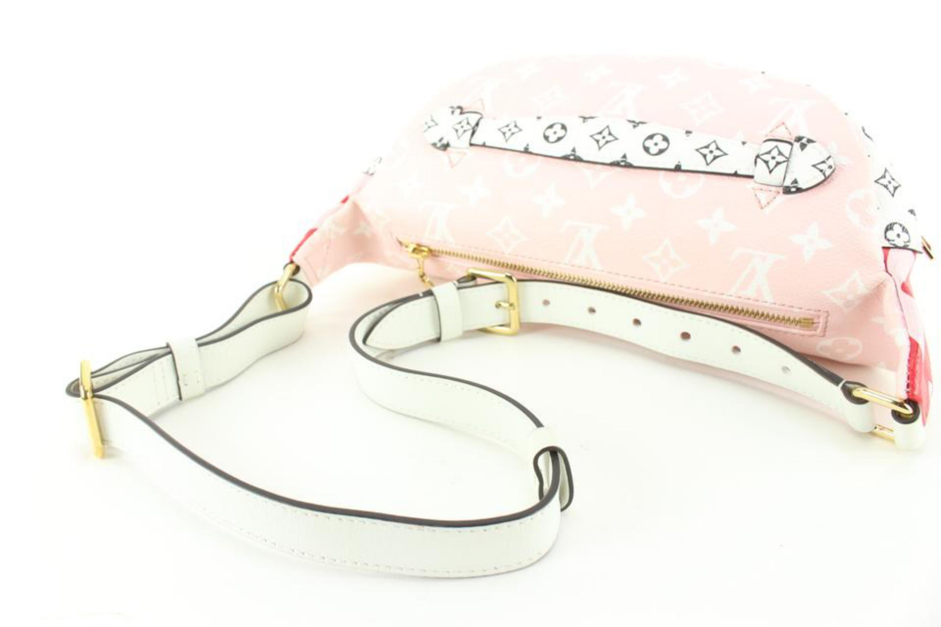 Louis Vuitton Red x Pink Monogram Giant Bumbag 37lu76s 3