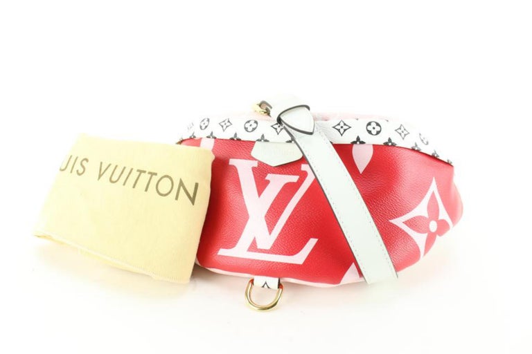 Louis Vuitton Monogram Giant Bum Bag Red Pink White Black