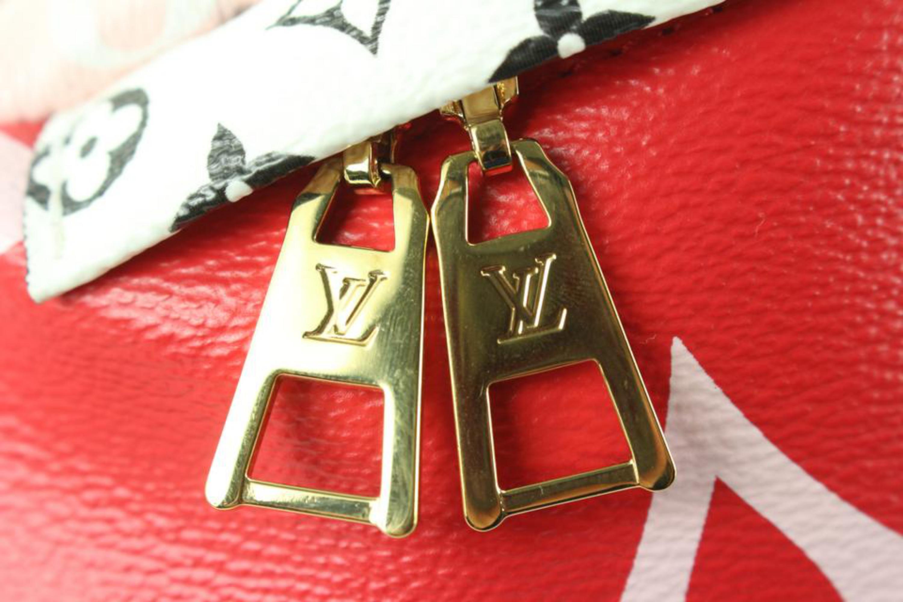 louis vuitton red and pink bag