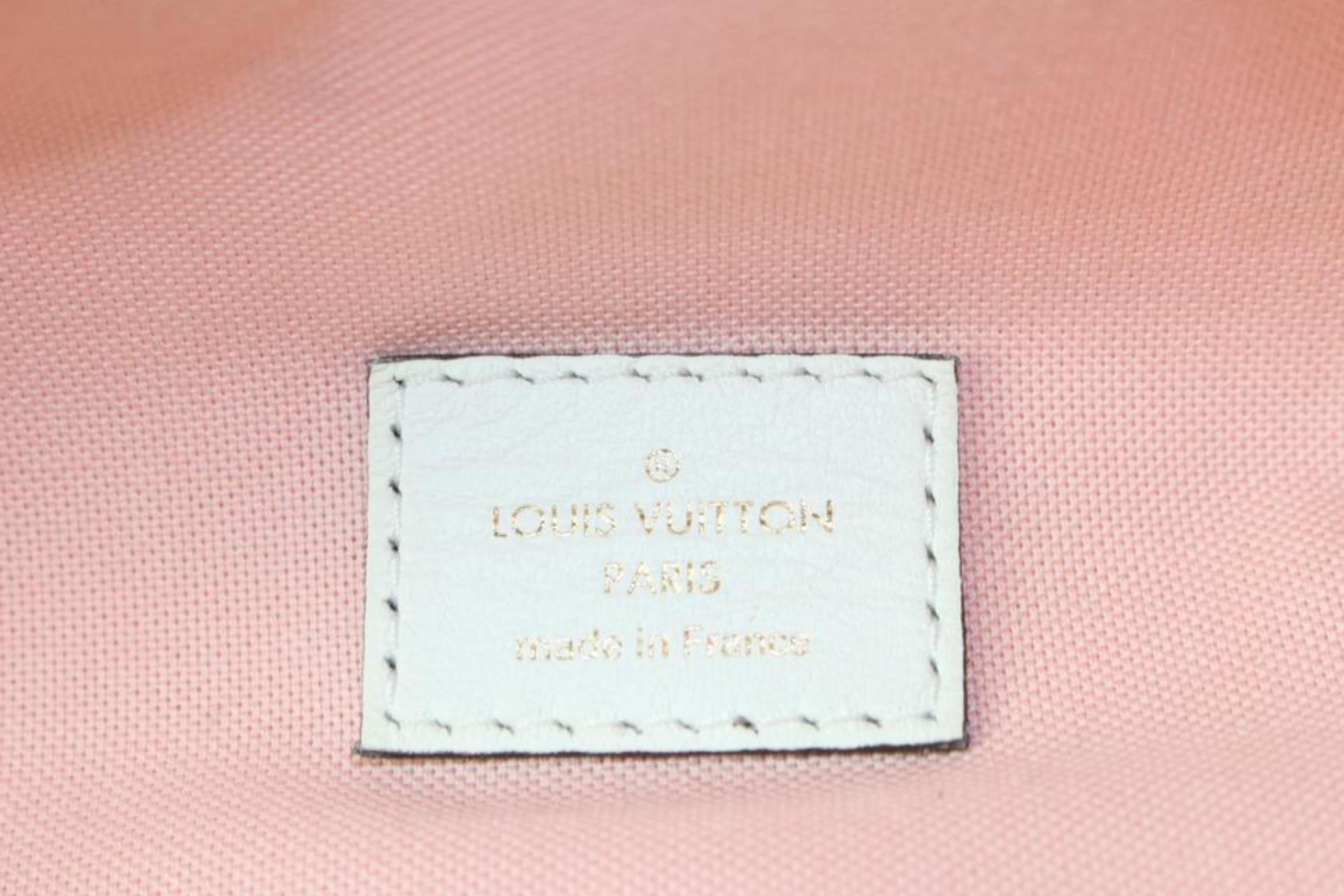 Louis Vuitton - Sac à bandoulière géant rouge x rose monogrammé 37lu76s en vente 3