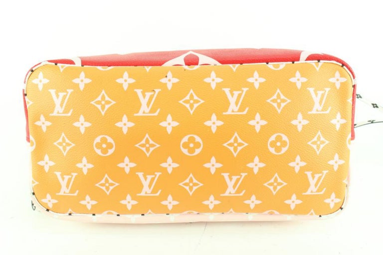 Louis Vuitton Red x Pink x Orange Monogram Giant Neverfull MM Tote Bag 33lz427s For Sale 2