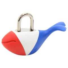 Louis Vuitton Red x White x Blue Rubber Whale  America
s Cup Pad Lock