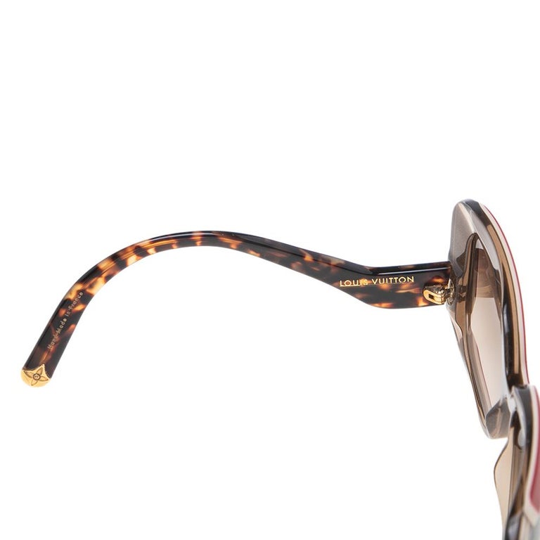 Louis Vuitton Red Z0688 Tint Anemone Gradient Rectangle Sunglasses at  1stDibs