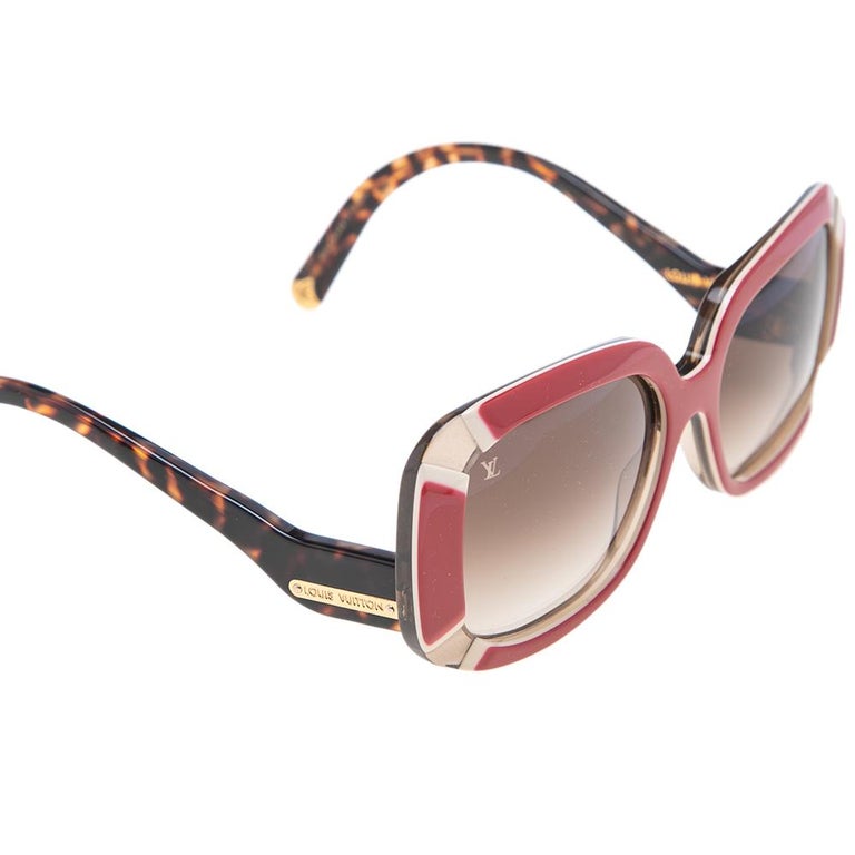 Louis Vuitton Red Z0688 Tint Anemone Gradient Rectangle Sunglasses at  1stDibs | anemone sunglasses
