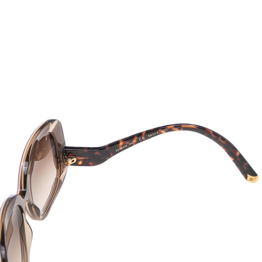 Louis Vuitton Red Z0688 Tint Anemone Gradient Rectangle Sunglasses In Good Condition In Dubai, Al Qouz 2