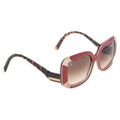 Louis Vuitton Red Z0688 Tint Anemone Gradient Rectangle Sunglasses