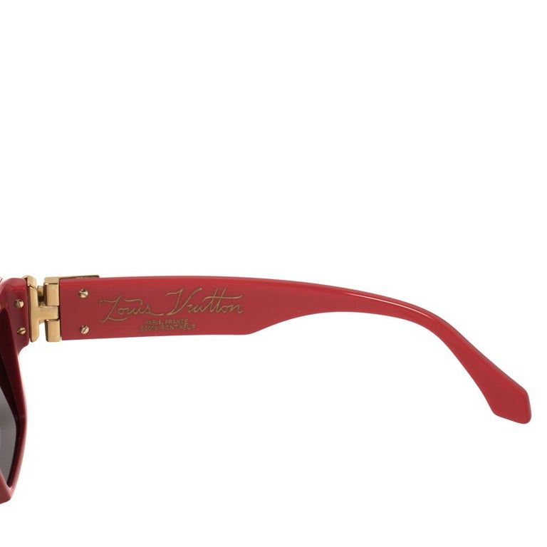 Louis Vuitton Red Z1165W 1.1 Millionaires Square Sunglasses For Sale at  1stDibs