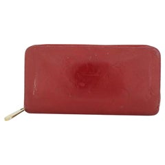 Louis Vuitton Red Zippy Monogram Vernis 226818 Wallet
