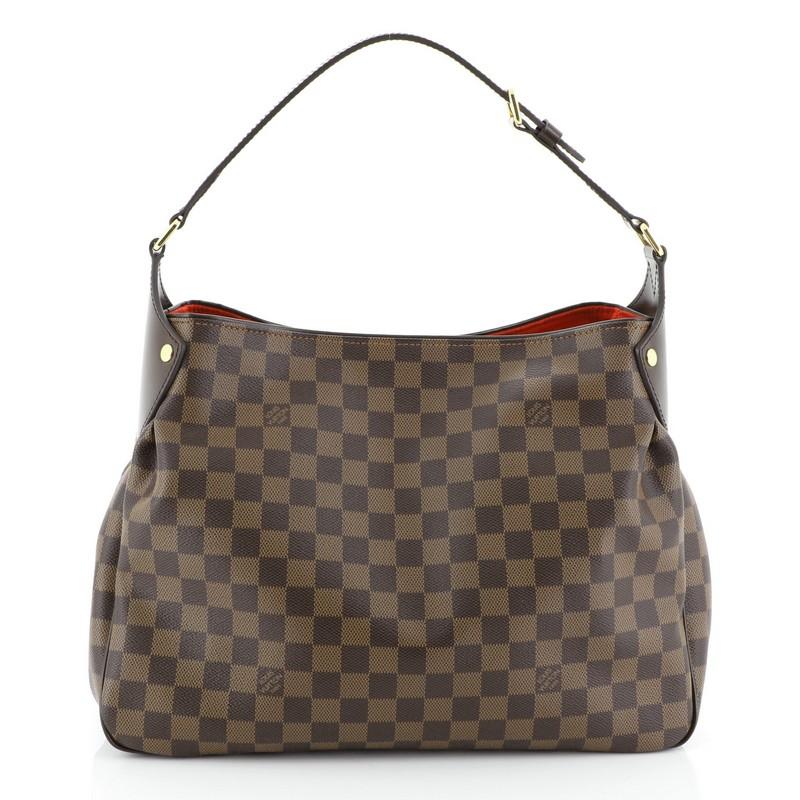 Black Louis Vuitton Reggia Handbag Damier