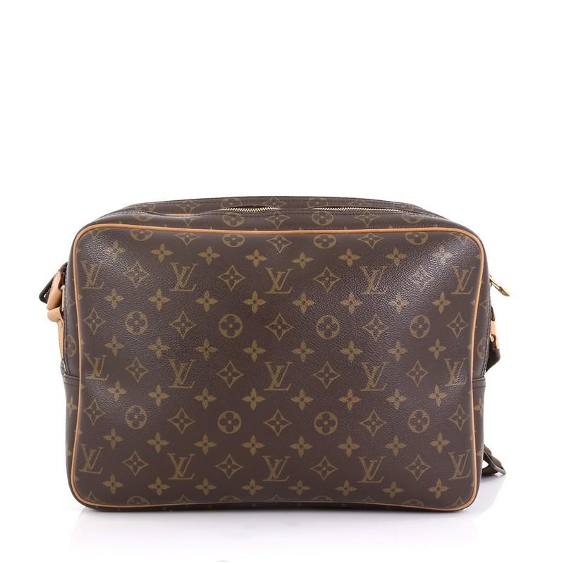Black Louis Vuitton Reporter Bag Monogram Canvas GM