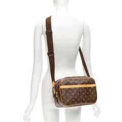 LOUIS VUITTON Reporter PM LV monogram crossody messenger bag