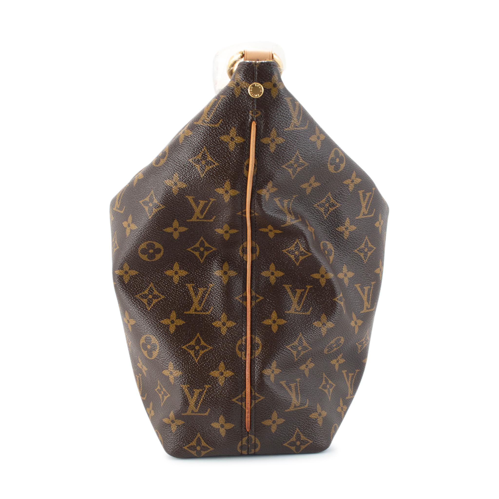 Louis Vuitton Retired Monogramm Sully MM Canvas M40587 Lederhandtasche mit Monogramm Sully MM (Schwarz)