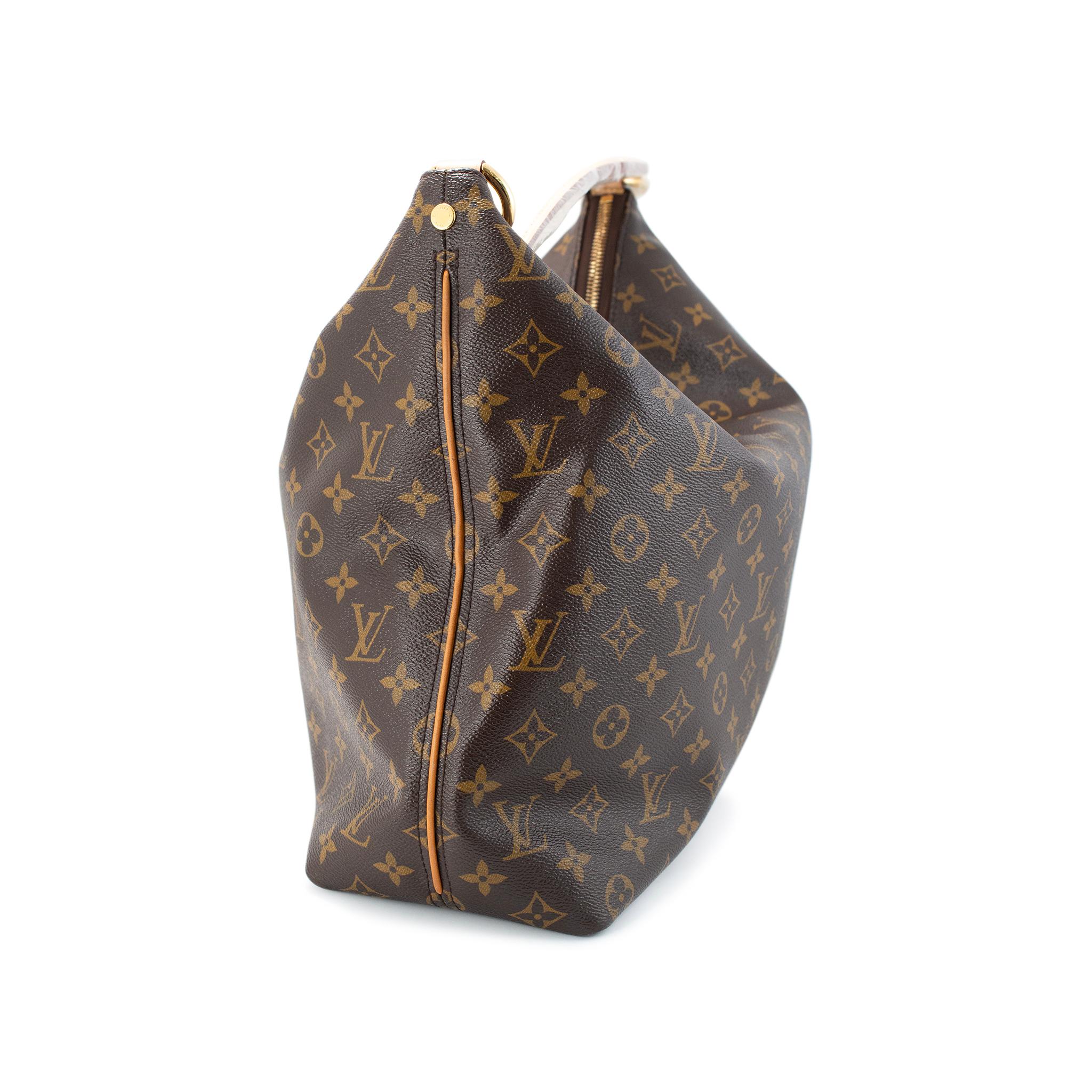 Louis Vuitton Retired Monogramm Sully MM Canvas M40587 Lederhandtasche mit Monogramm Sully MM Damen