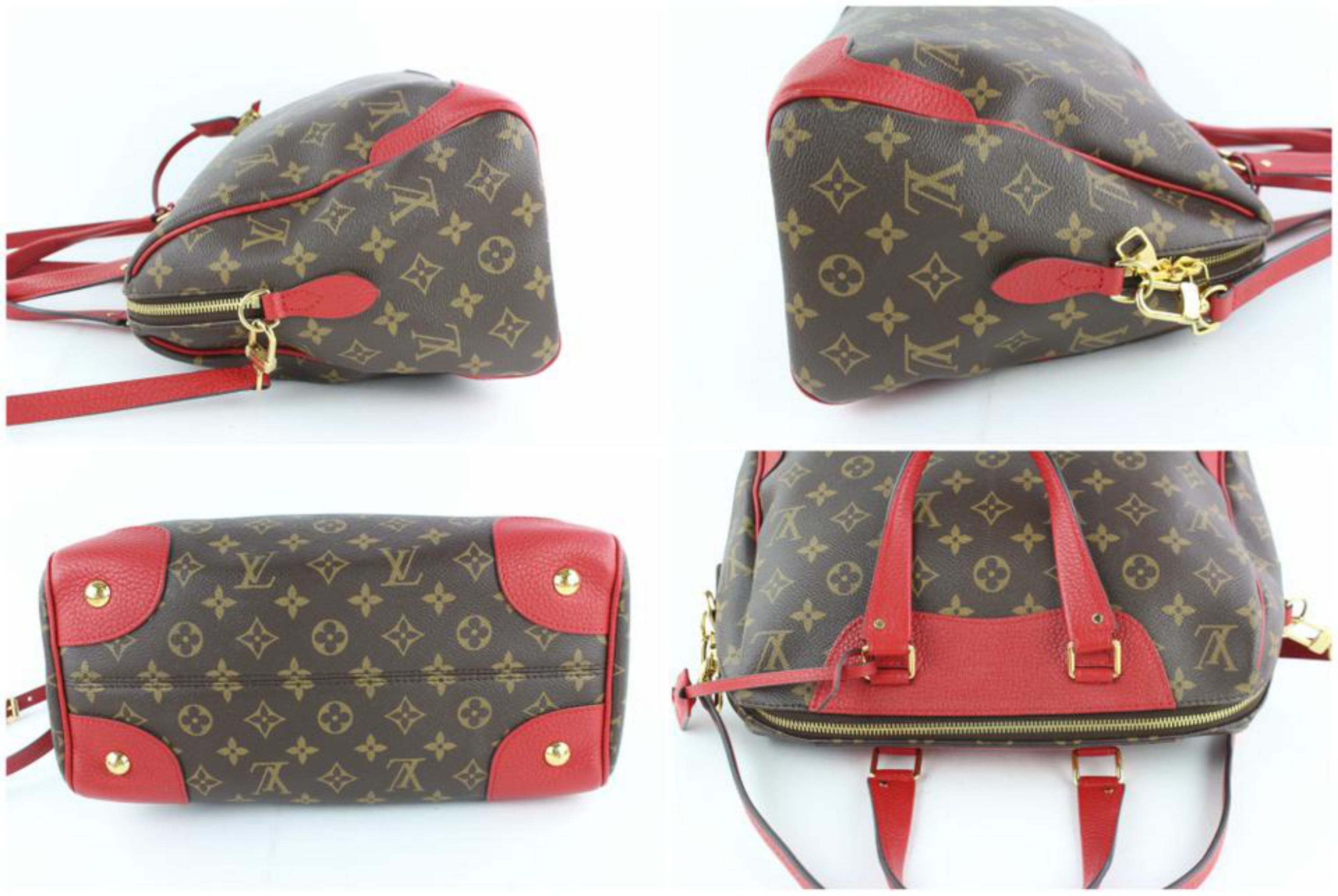 Louis Vuitton Retiro Cerise Monogram Nm 6lz1812 Brown Coated Canvas Shoulder Bag For Sale 1
