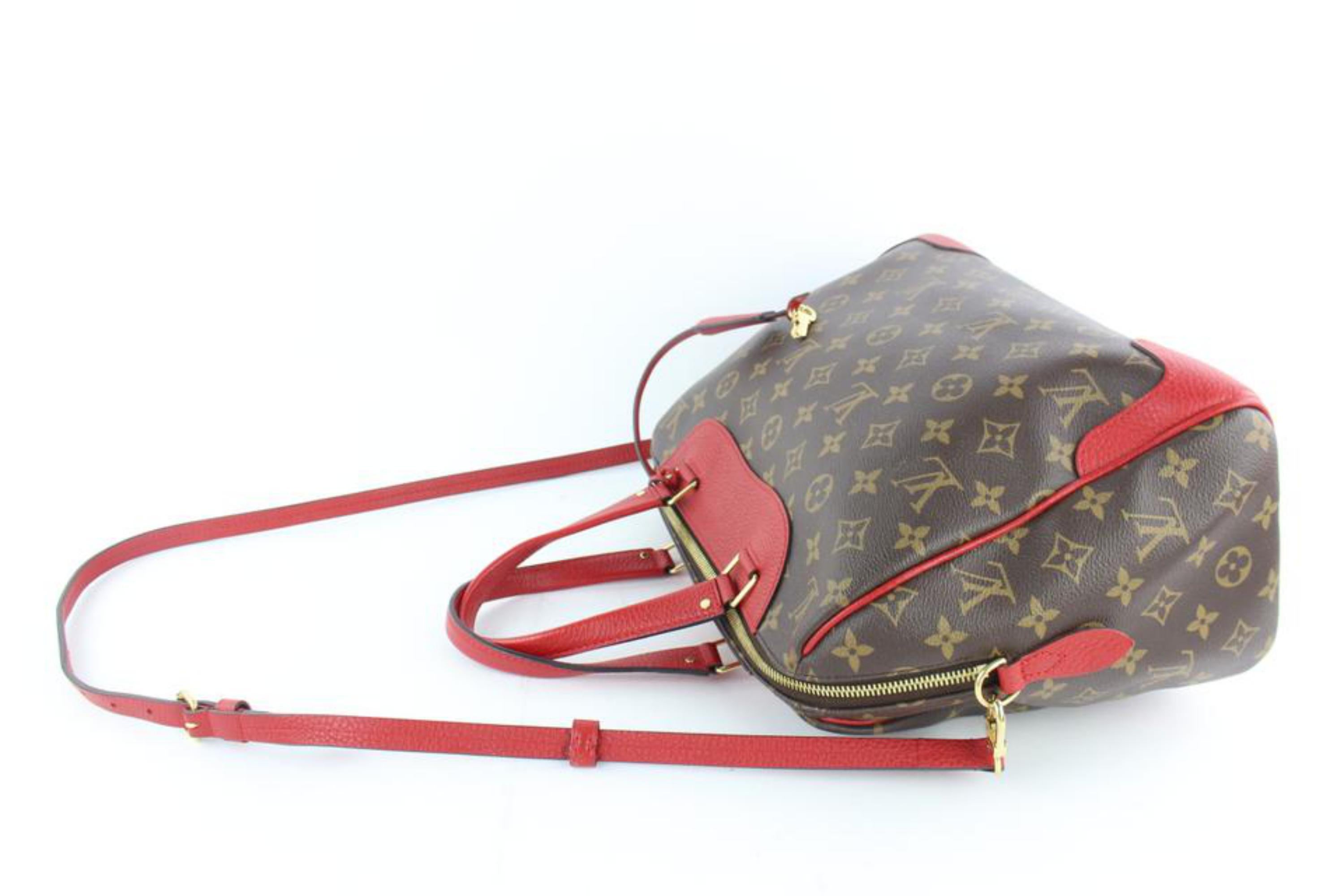 Louis Vuitton Retiro Cerise Monogram Nm 6lz1812 Brown Coated Canvas Shoulder Bag For Sale 2