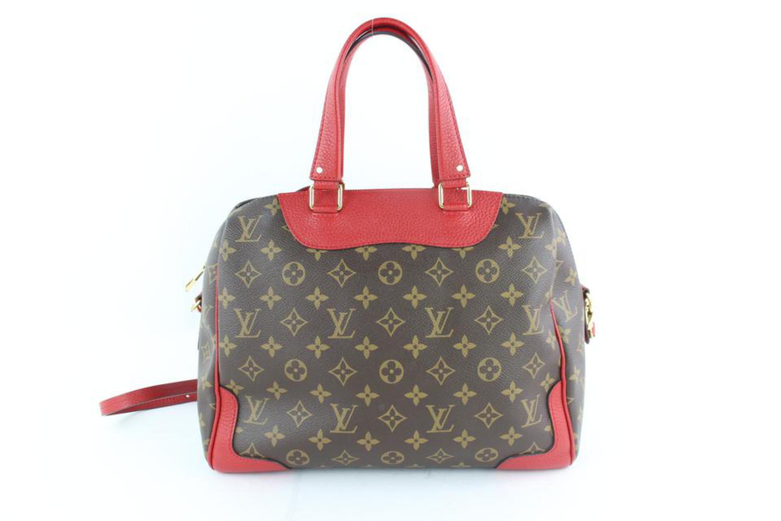 Louis Vuitton Retiro Cerise Monogram Nm 6lz1812 Brown Coated Canvas Shoulder Bag For Sale 4