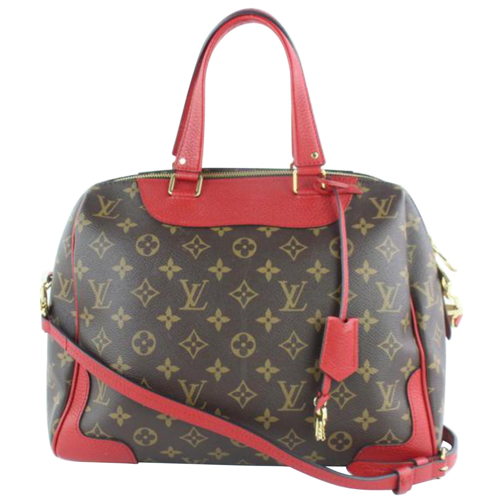 Louis Vuitton Retiro Cerise Monogram Nm 6lz1812 Brown Coated Canvas Shoulder Bag For Sale