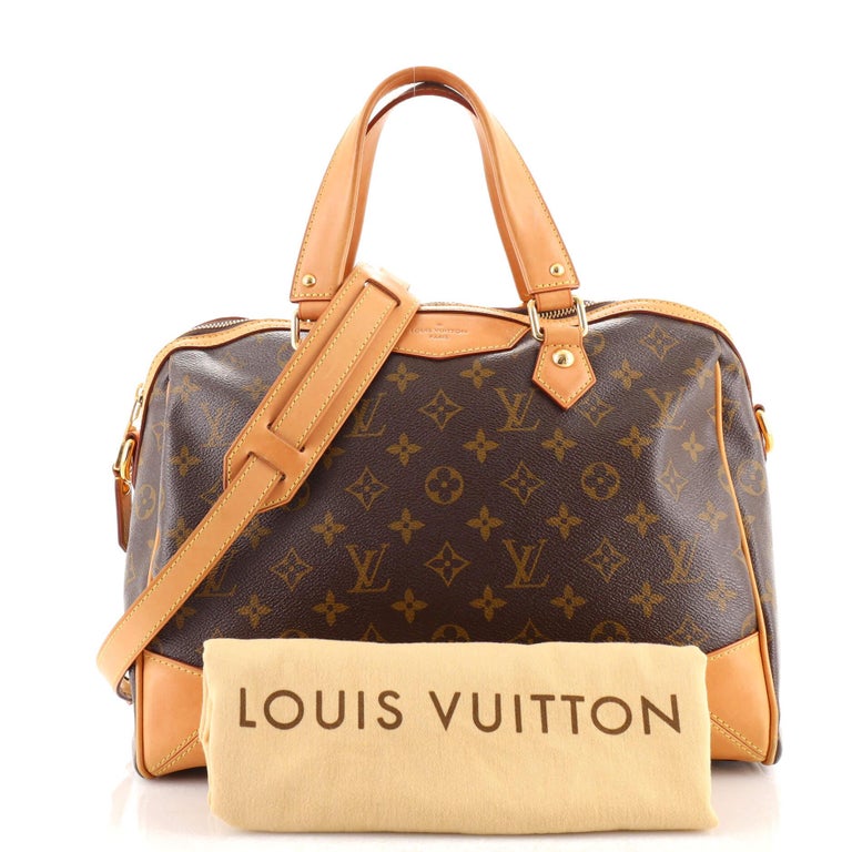 LOUIS VUITTON Monogram Black Brown Retiro Speedy Shoulder Bag