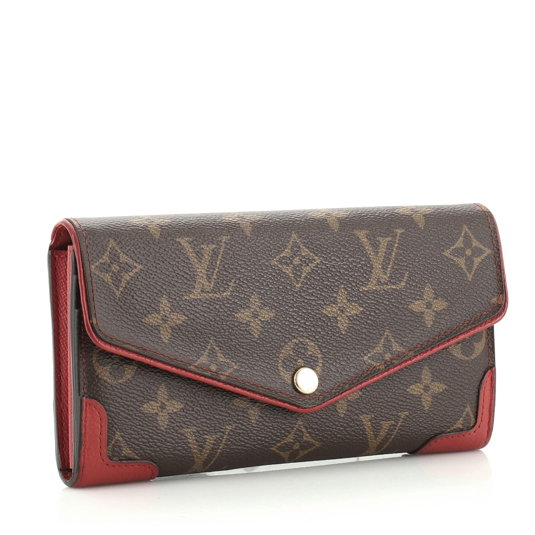 Black Louis Vuitton Retiro Sarah Wallet Monogram Canvas