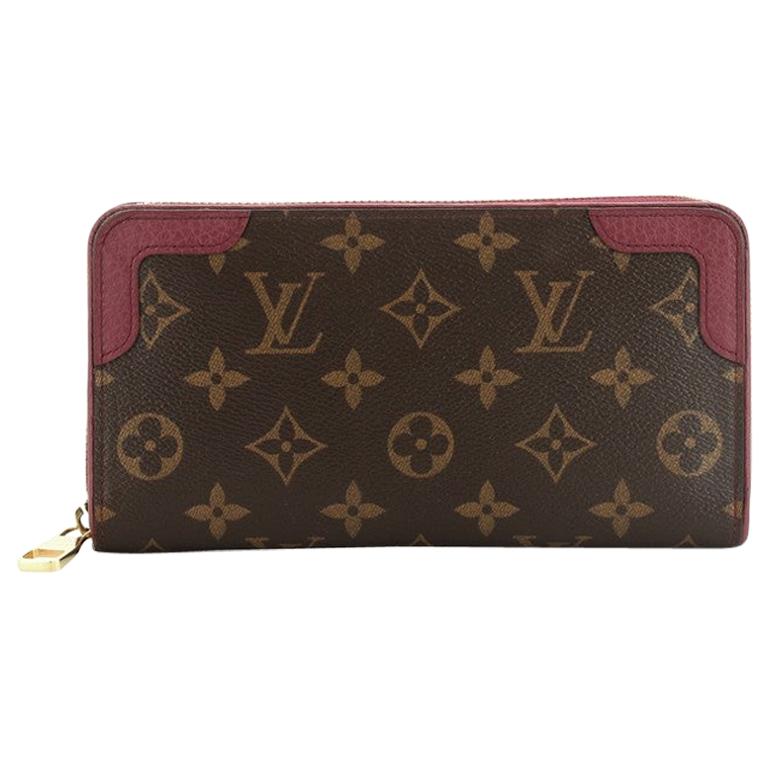 Louis Vuitton Monogram Red Retiro Flap Wallet