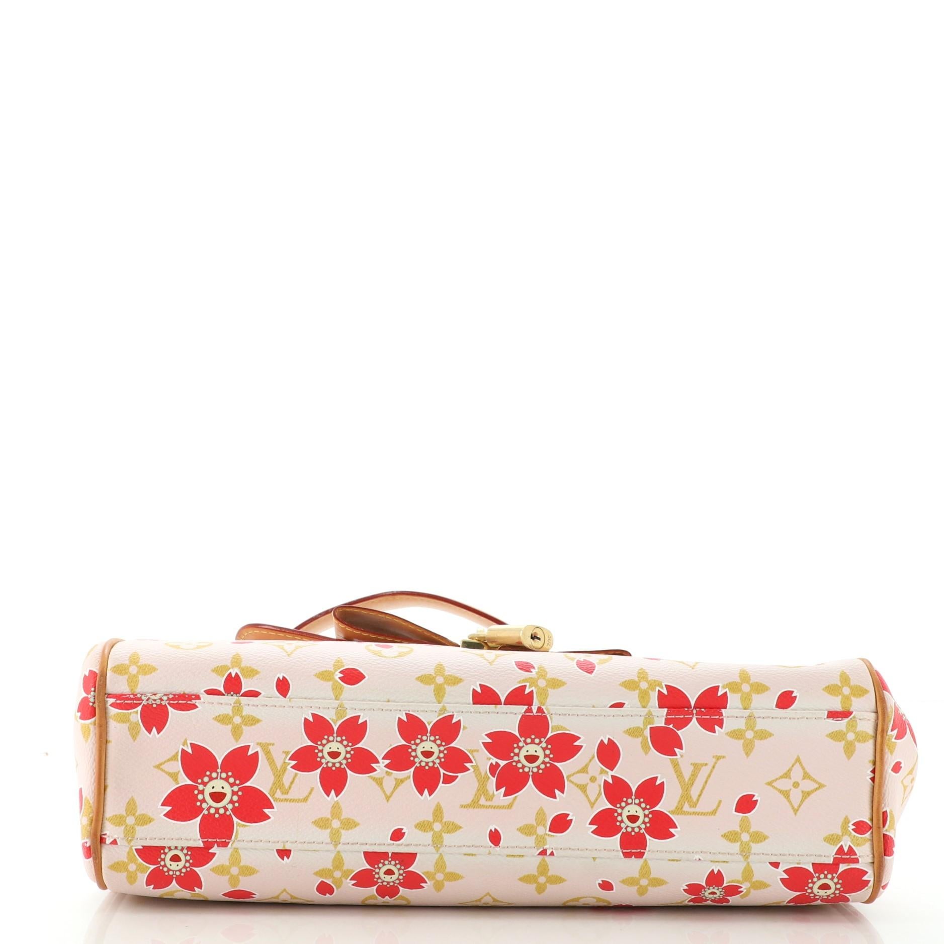 Retro-Tasche von Louis Vuitton mit Cherry Blossom-Monogramm in limitierter Auflage (Beige)