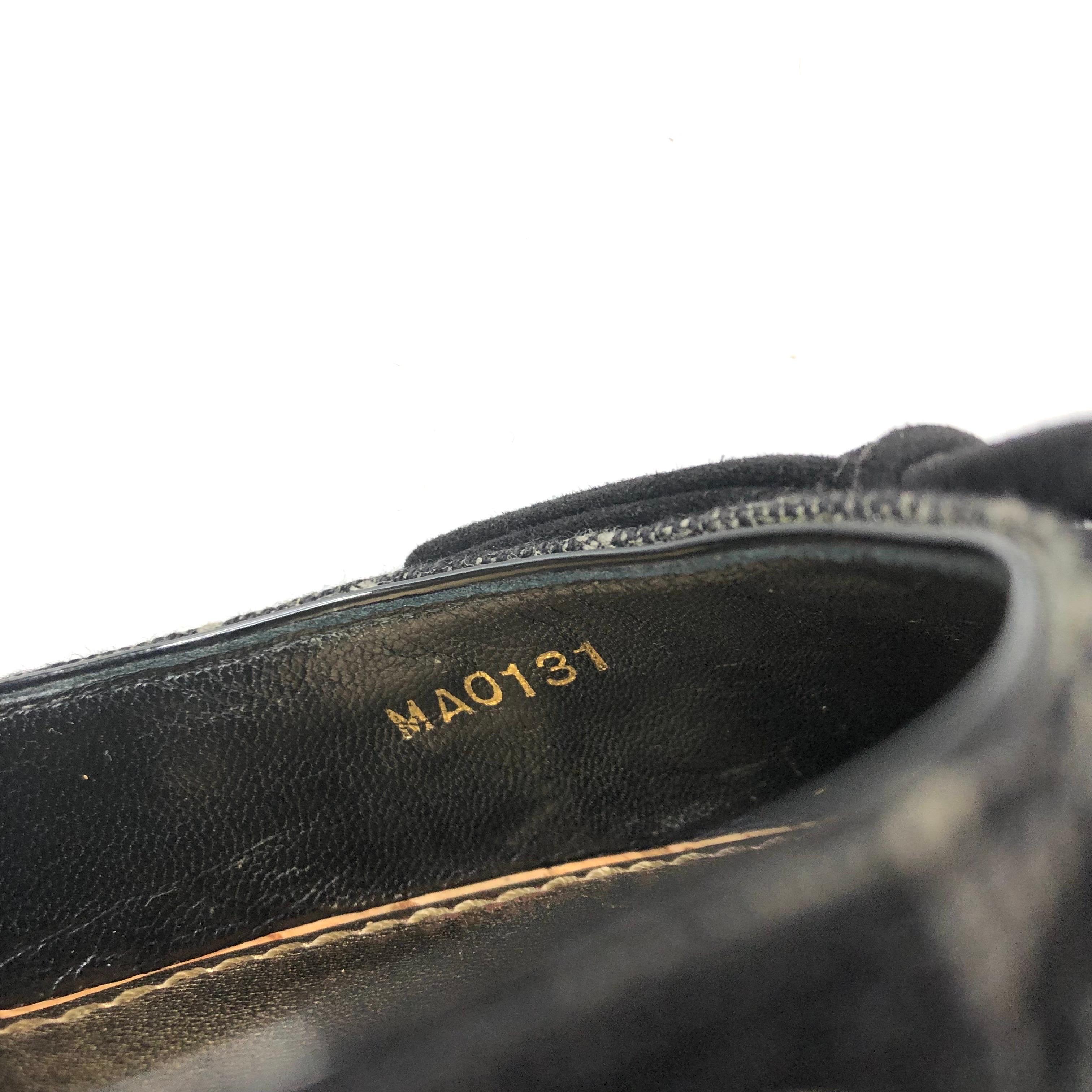 Louis Vuitton Retro Vintage Monogram Bow Denim Pantoletten Sandalen 36.5 im Angebot 5