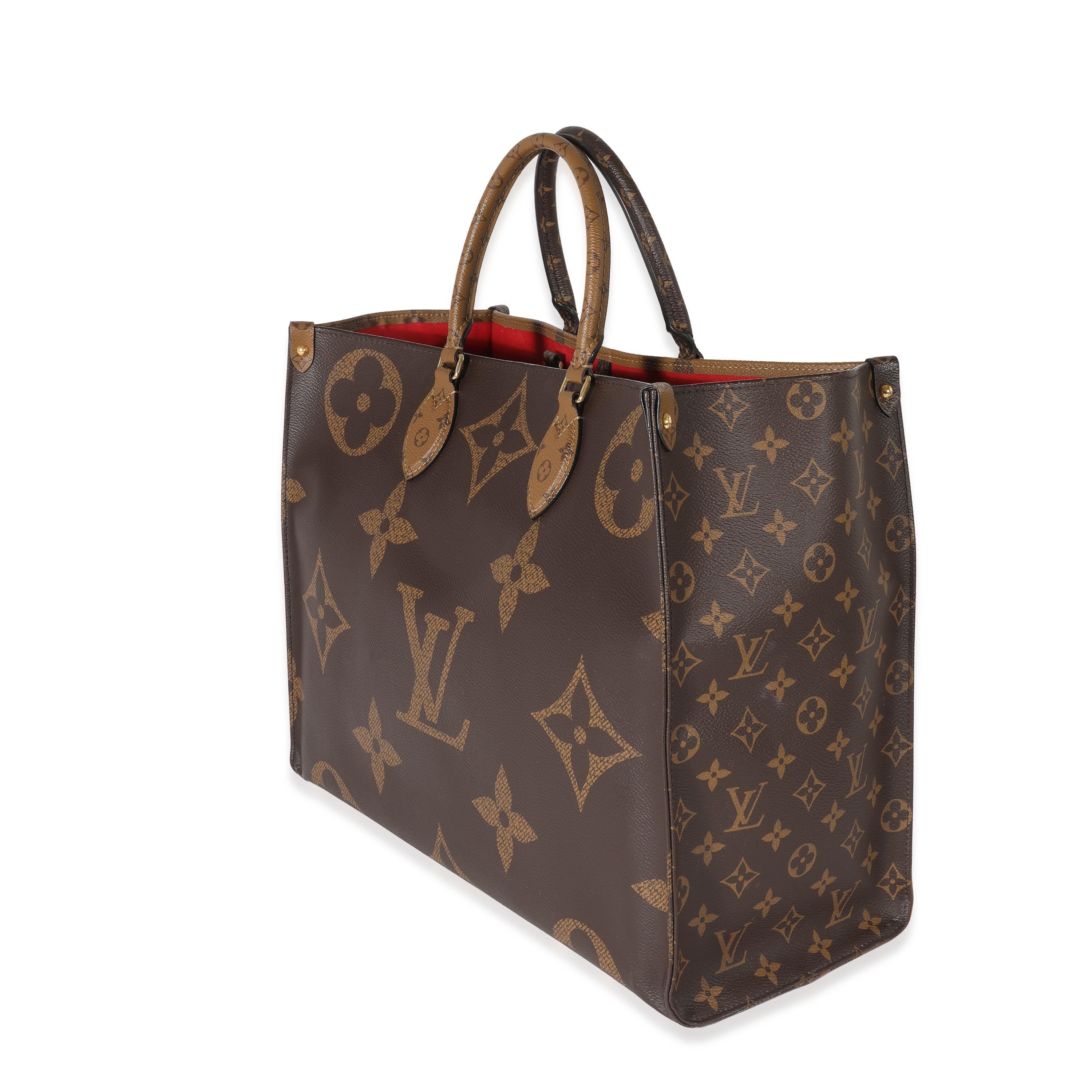 Listing Title: Louis Vuitton Reverse Giant Monogram Canvas OnTheGo GM
SKU: 131409
MSRP: 3250.00
Condition: Pre-owned 
Handbag Condition: Very Good
Condition Comments: Item is in very good condition with minor signs of wear. Exterior corner scuffing