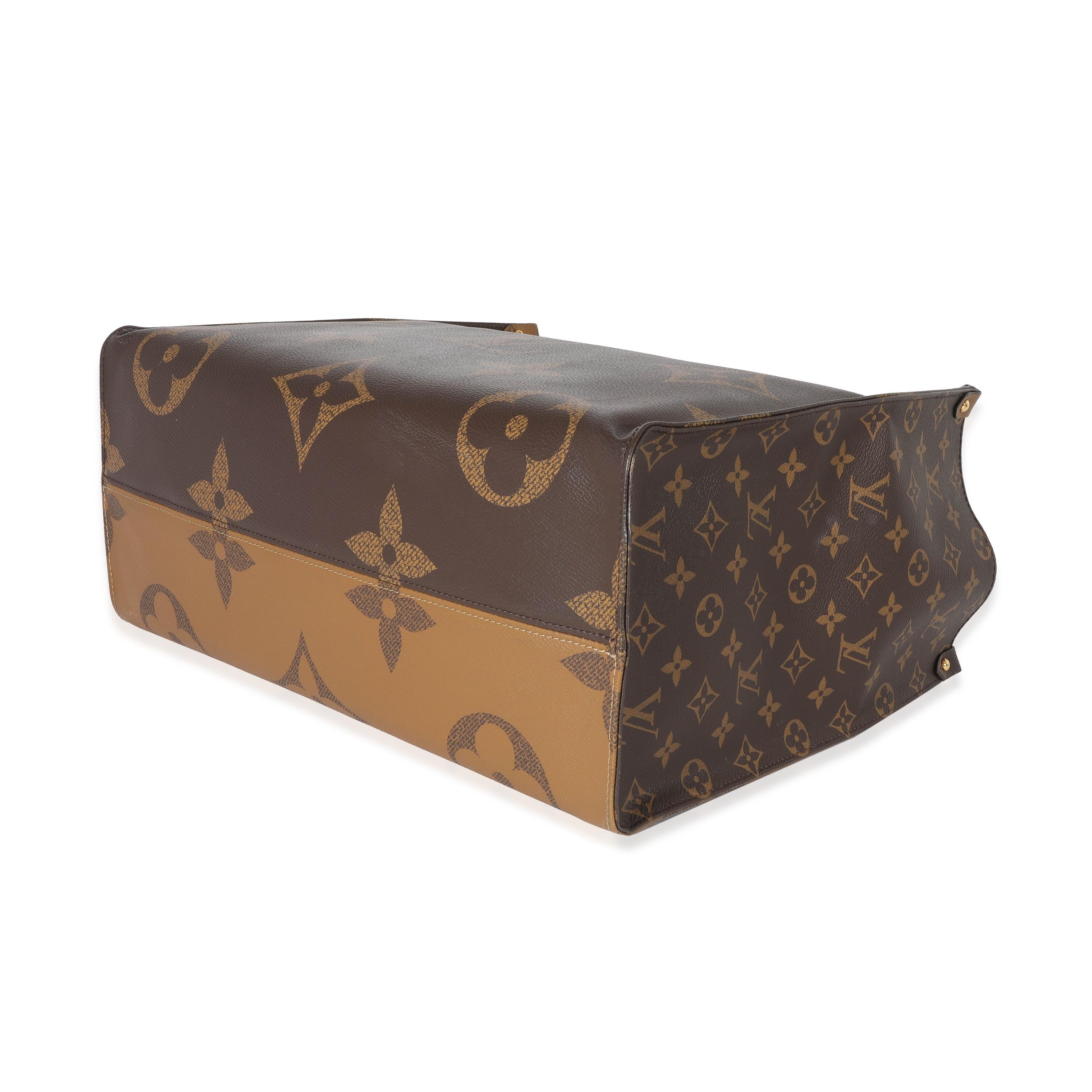 Louis Vuitton Reverse Giant Monogram Canvas OnTheGo GM In Excellent Condition For Sale In New York, NY