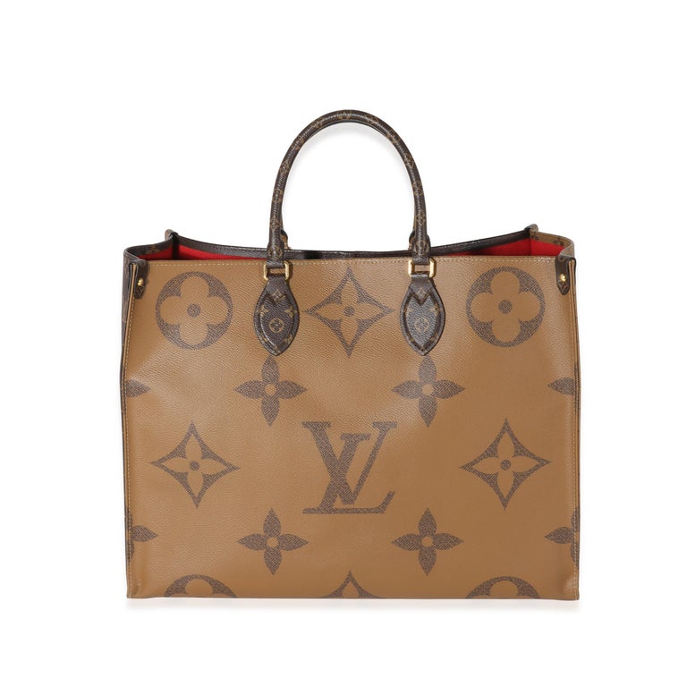 Louis Vuitton Monogram Giant Reverse Canvas Onthego GM Tote For Sale at  1stDibs