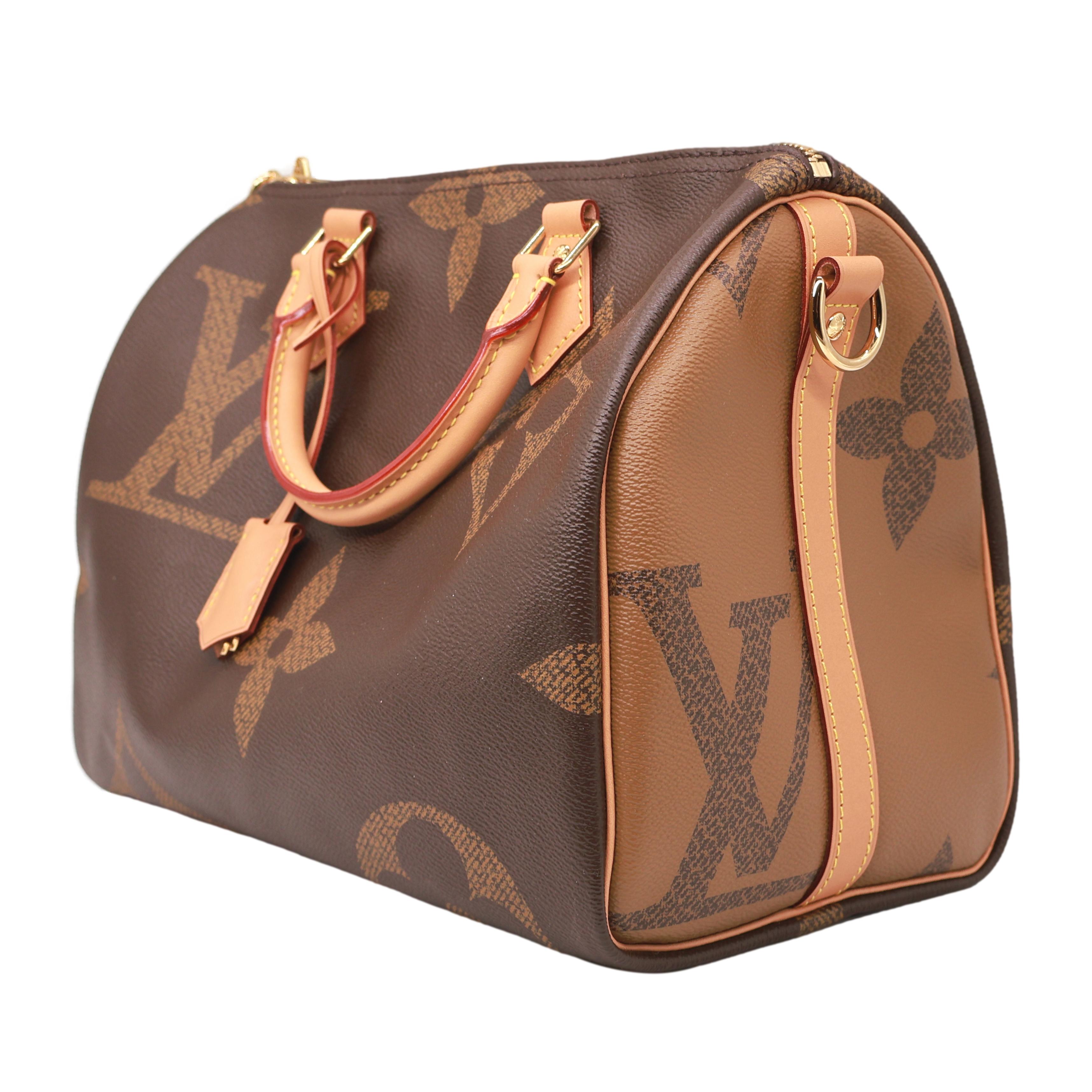 Louis Vuitton Reverse Giant Monogram Speedy Bandoulière 30 Shoulder Bag, 2019. The iconic speedy was first introduced in the 1930's and was designed as an alternative for the larger 