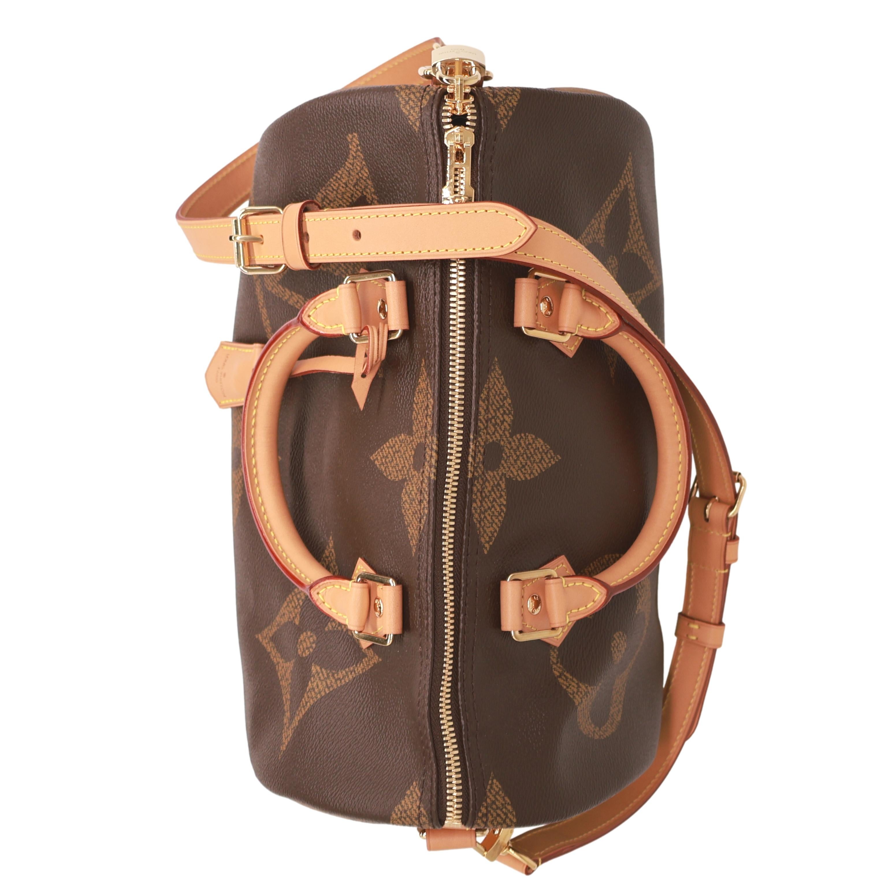 Women's or Men's Louis Vuitton Reverse Giant Monogram Speedy Bandoulière 30 Shoulder Bag, 2019 For Sale