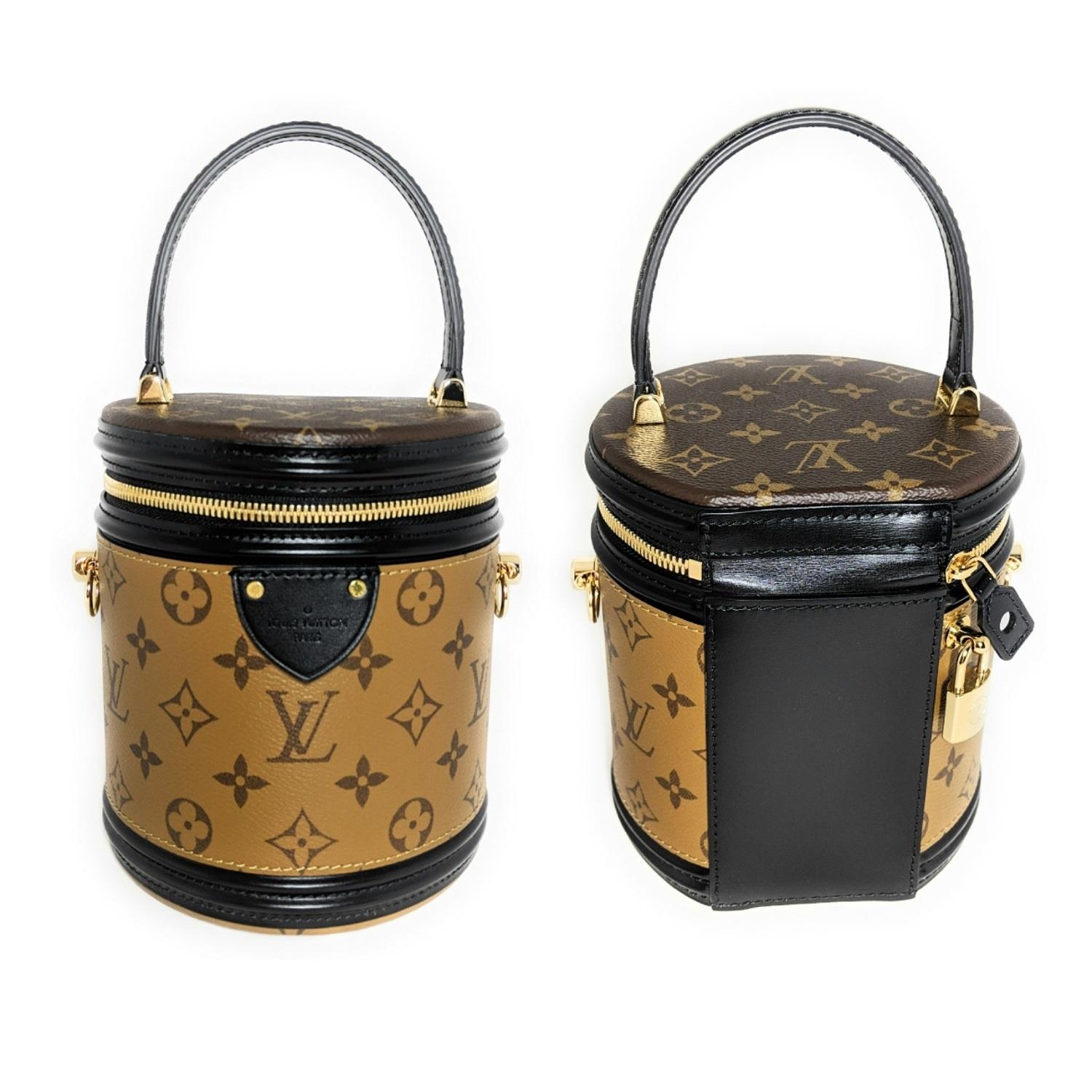 This fabulous and current Louis Vuitton bag was made in the shape of the historical LV beauty case which shares the same name. Designer Nicolas Ghesquiere has revived a long standing classic with this stylish Cannes bag. The small sized bag features