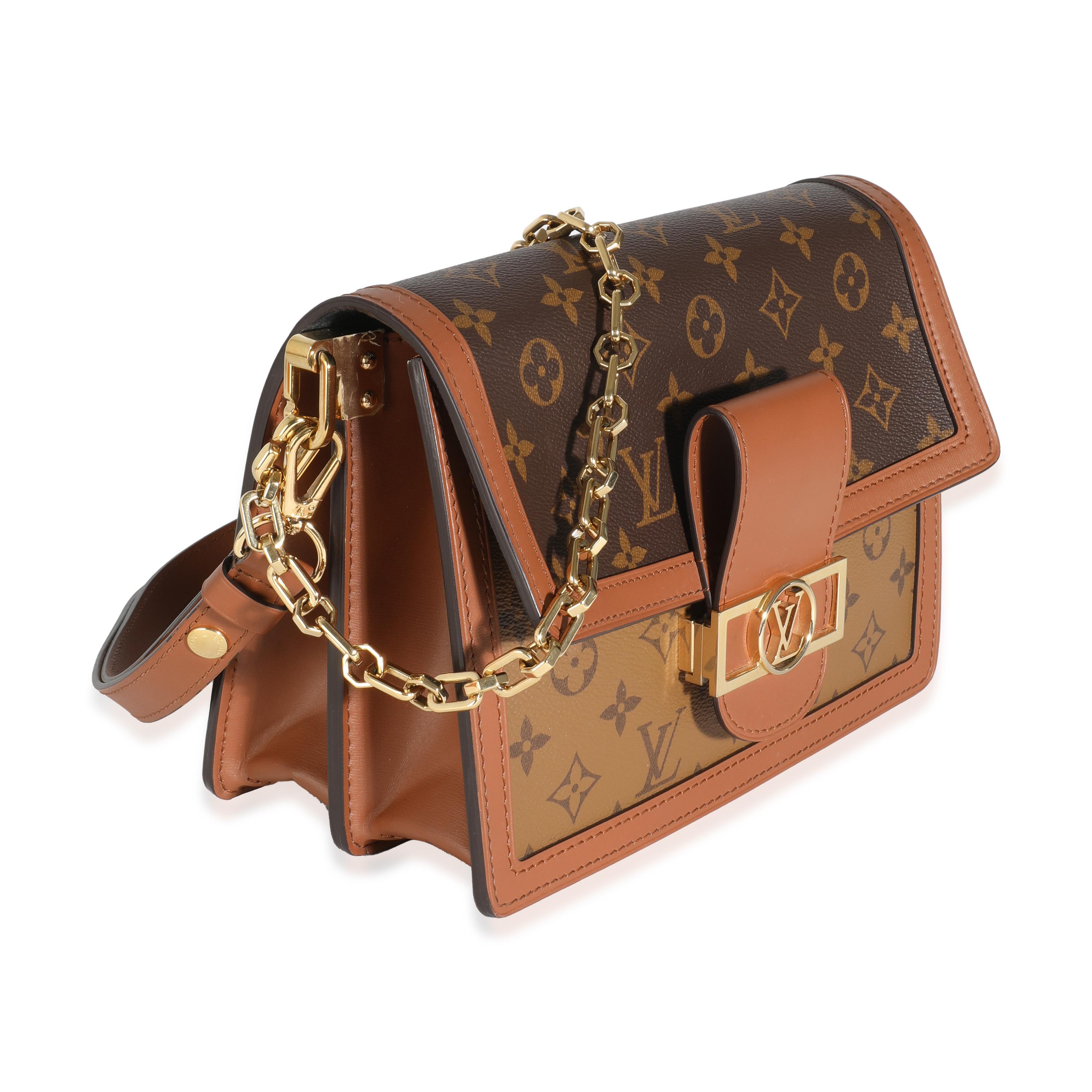 Titel der Auflistung: Louis Vuitton Reverse Monogram Canvas Dauphine MM
SKU: 144031
MSRP: 3900.00 USD
Zustand: Gebraucht 
Handtasche Zustand: Ausgezeichnet
Bemerkungen zum Zustand: Der Artikel ist in ausgezeichnetem Zustand und weist leichte
