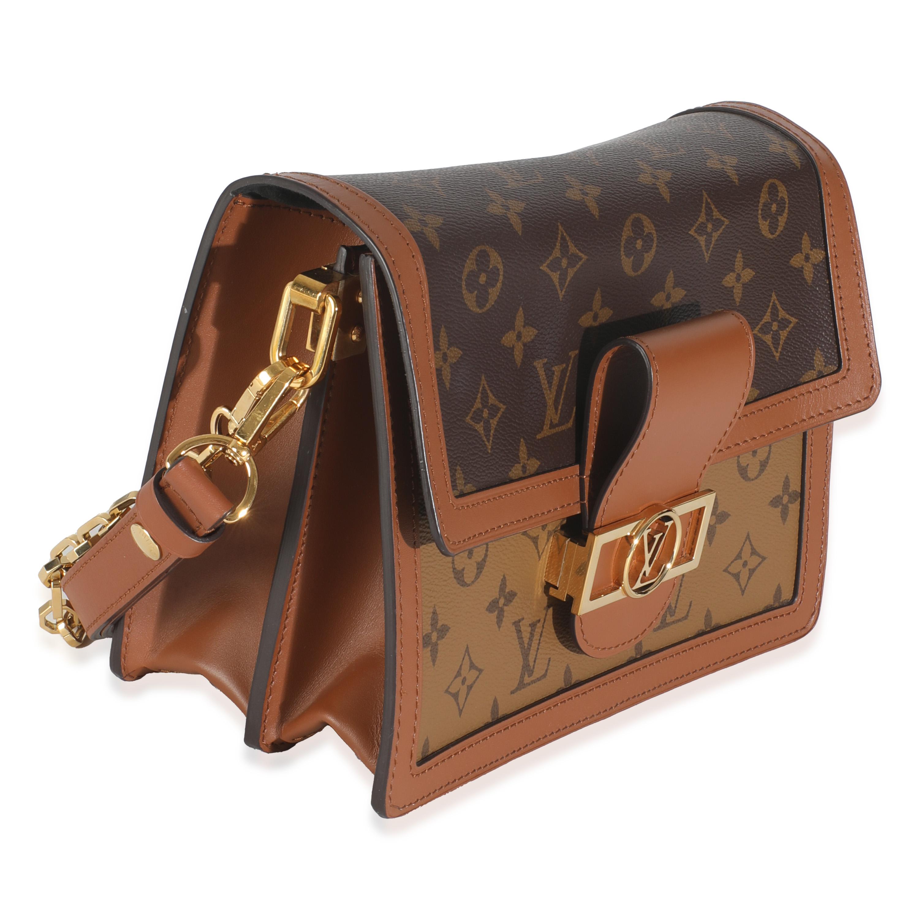 Brown Louis Vuitton Reverse Monogram Canvas Dauphine MM For Sale