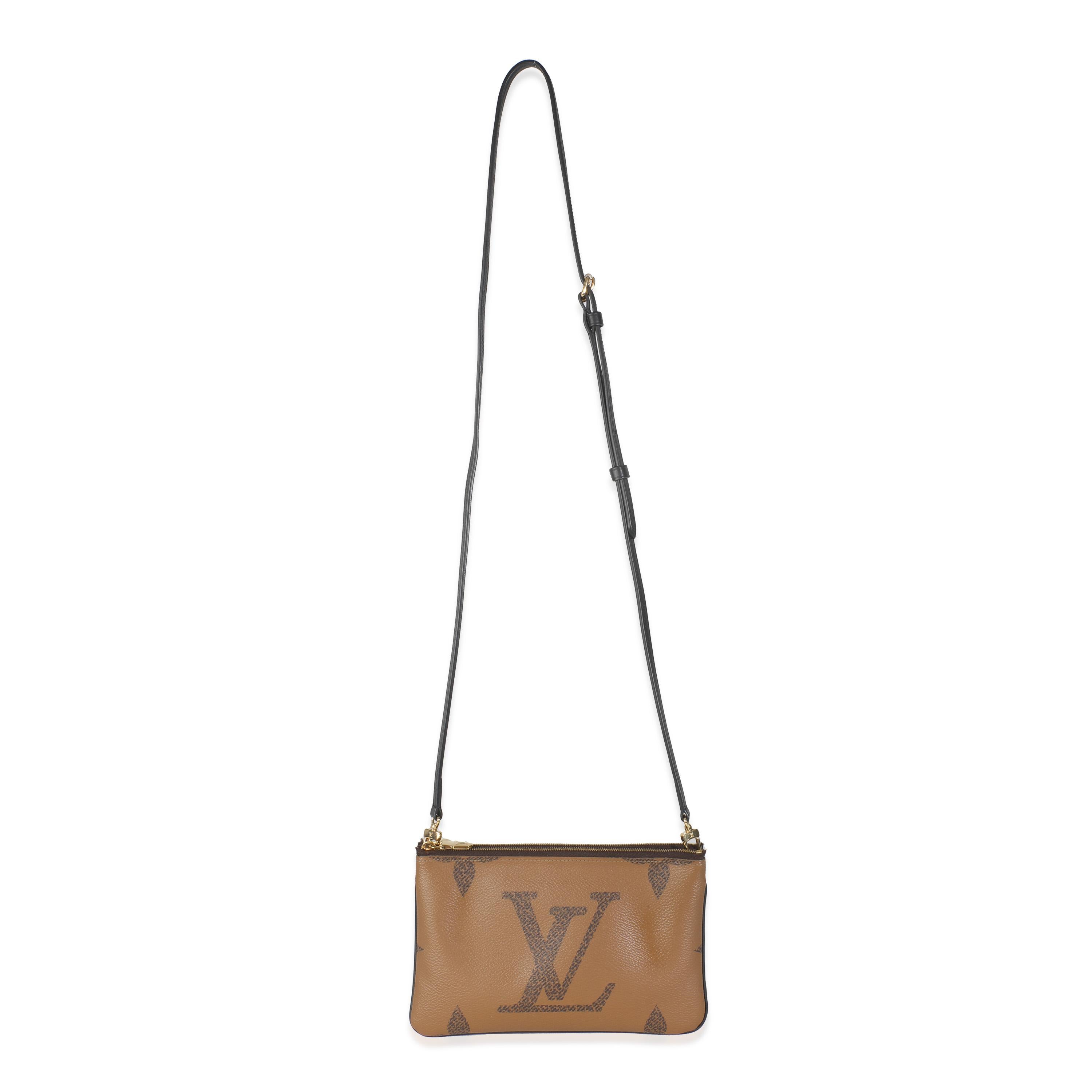 Louis Vuitton Reverse Monogram Canvas Double Zip Pochette For Sale 1
