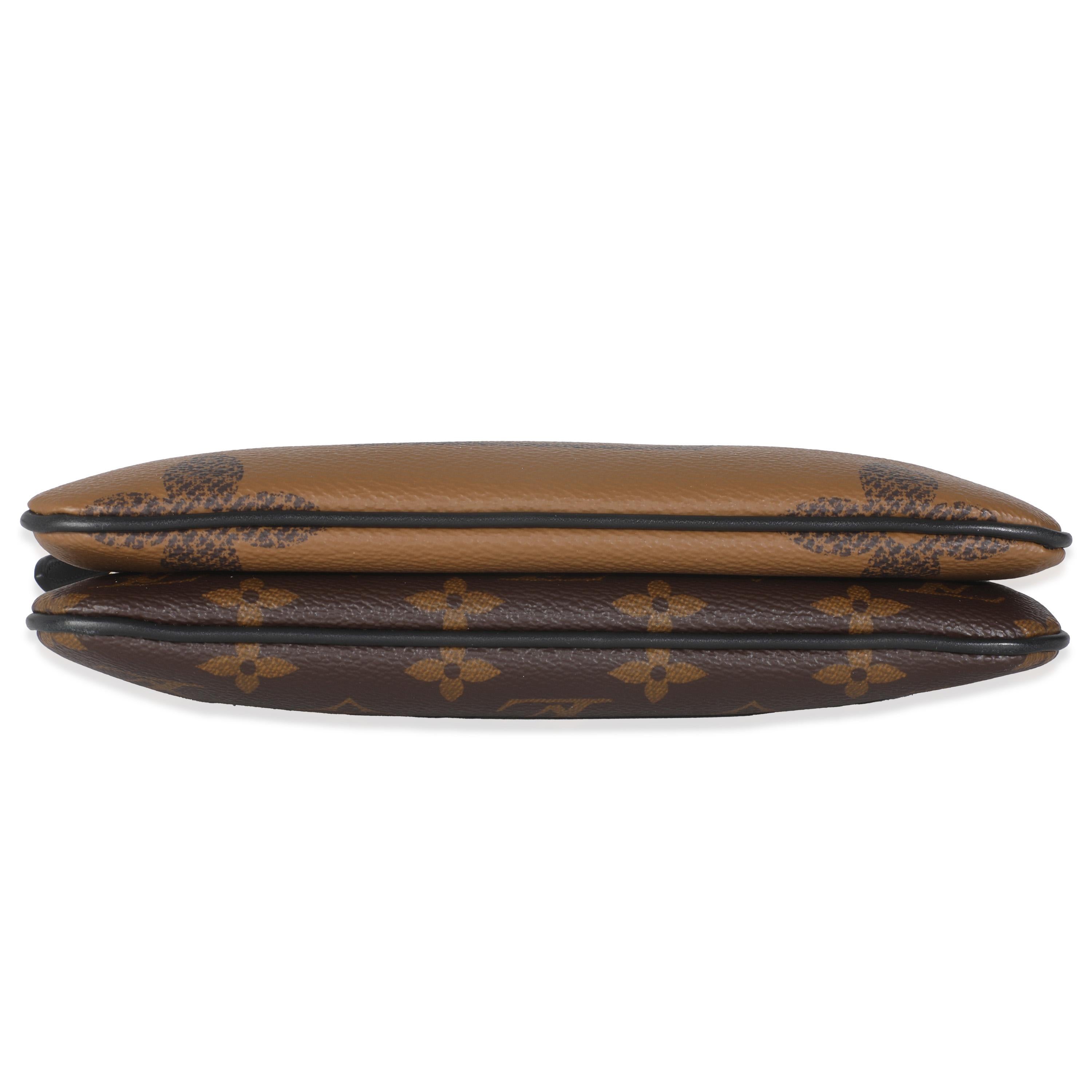 Louis Vuitton Reverse Monogram Canvas Double Zip Pochette For Sale 3