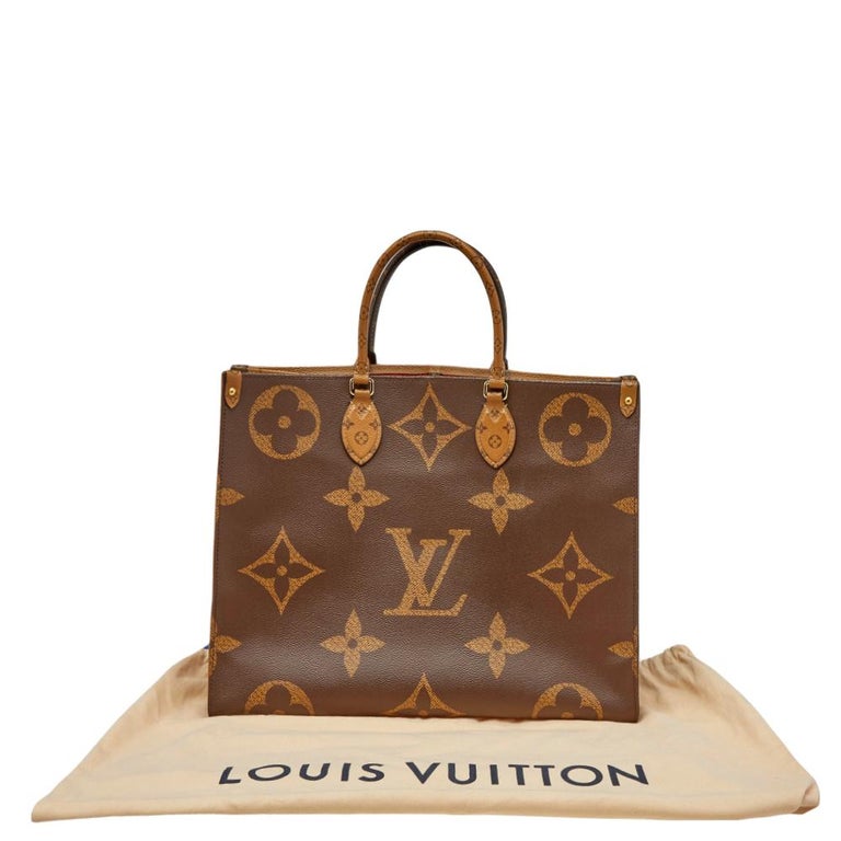 Louis Vuitton Bag Monogram Giant Reverse Women's Handbag Shoulder 2way On  The Go Gm Brown M45320 Auction