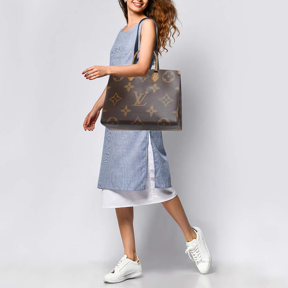 Louis Vuitton Reverse Monogram Canvas Giant Onthego GM Bag In New Condition In Dubai, Al Qouz 2