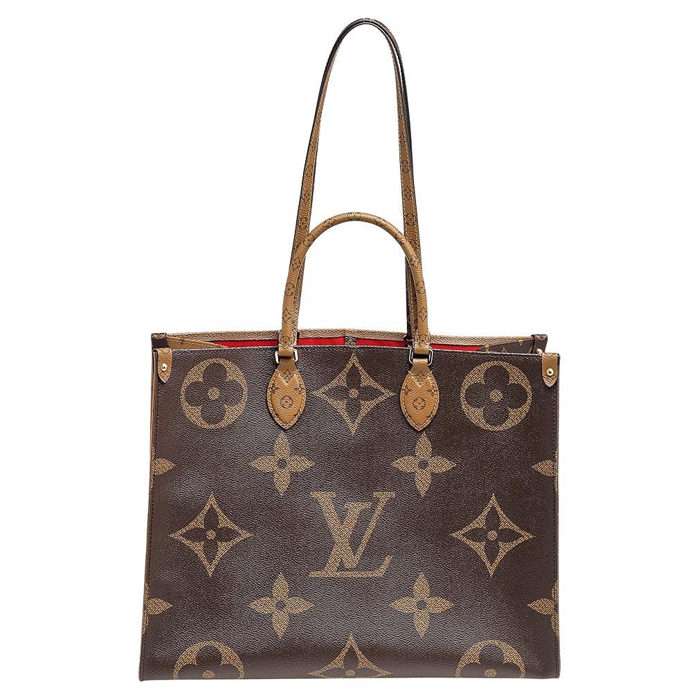 Louis Vuitton Monogram & Monogram Reverse Canvas Onthego GM - Handbag | Pre-owned & Certified | used Second Hand | Unisex